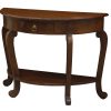 Emilie Cabriole Leg 1 Drawer Half Round Entry Table - Mahogany - Image 2