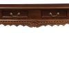 Seine 2 Drawer Carved Sofa Table (Mahogany)
