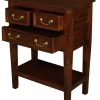 Tasmania 3 Drawer Sofa Table - Mahogany - Image 2