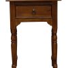Milly Turn Leg 1 Drawer Side Table (Mahogany)