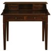 Winston 6 Drawer Solid Timber Writing Desk (Mahogany)