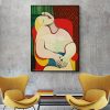 Wall Art 60cmx90cm The dream by Pablo Picasso Gold Frame Canvas - Image 2