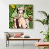 Wall Art 50cmx50cm Self Portrait by Frida Kahlo Wood Frame Canvas - Image 2