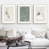 Wall Art 50cmx70cm Abstract body and leaves 3 Sets Gold Frame Canvas - Image 2
