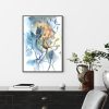 Wall Art 50cmx70cm Watercolor Style Abstract Flower 3 Sets Black Frame Canvas - Image 3