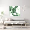 Wall Art 70cmx70cm Tropical Leaves Square Size White Frame Canvas - Image 3