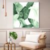Wall Art 70cmx70cm Tropical Leaves Square Size White Frame Canvas - Image 2