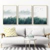 Wall Art 50cmx70cm Mystical Forest  3 Sets Gold Frame Canvas - Image 3