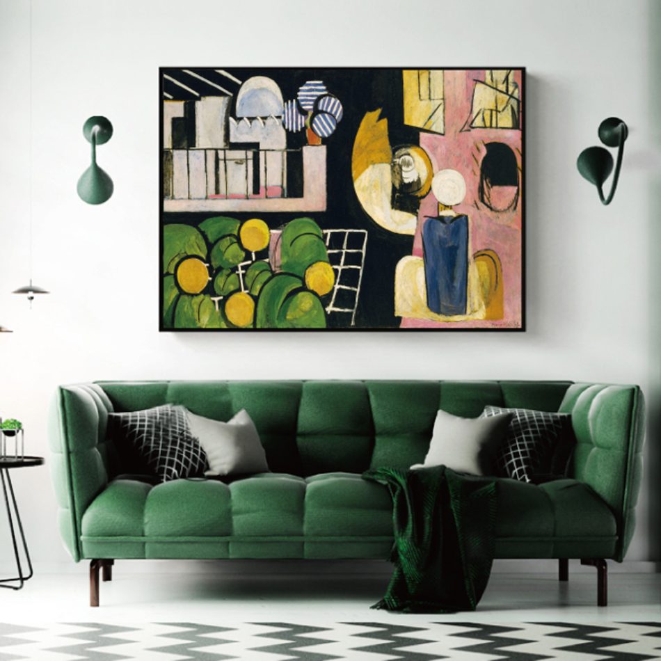 Wall Art 70cmx100cm Moroccans By Henri Matisse Black Frame Canvas - Image 2