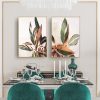 Wall Art 60cmx90cm Botanical Leaves 2 Sets Gold Frame Canvas - Image 2