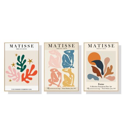 Wall Art 50cmx70cm Matisse 3 Sets Wood Frame Canvas