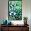 Wall Art 60cmx90cm Tropical plants Black Frame Canvas - Image 2