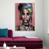 Wall Art 60cmx90cm African woman II Gold Frame Canvas - Image 2