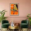 Wall Art 50cmx70cm Orange Legs Black Frame Canvas - Image 2