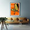Wall Art 50cmx70cm Orange Legs Black Frame Canvas - Image 4