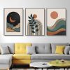Wall Art 60cmx90cm Abstract Dark Green 3 Sets Black Frame Canvas - Image 3