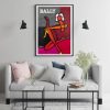 Wall Art 60cmx90cm Fashion Woman Black Frame Canvas - Image 3