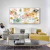 Wall Art 50cmx100cm Floral Watercolor Style Wood Frame Canvas - Image 2