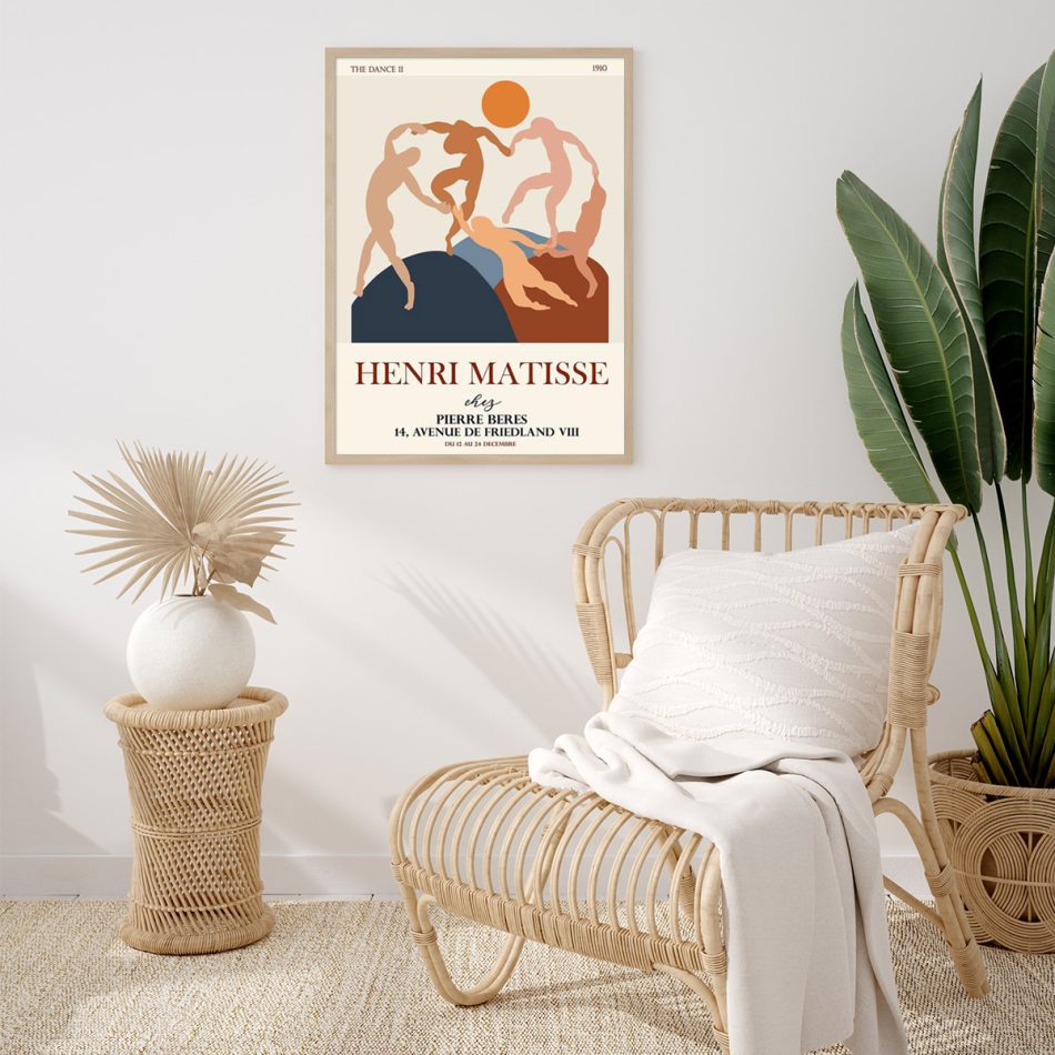 Wall Art 50cmx70cm Dancing by Henri Matisse Wood Frame Canvas - Image 3