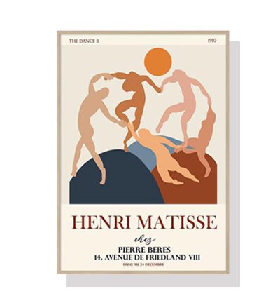 Wall Art 60cmx90cm Dancing by Henri Matisse Wood Frame Canvas
