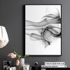 Wall Art 40cmx60cm Stylish Abstract Black 2 Sets Black Frame Canvas - Image 3