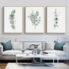 Wall Art 40cmx60cm Eucalyptus Plant 3 Sets Gold Frame Canvas - Image 2