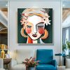 Wall Art 60cmx60cm Sophie II Gold Frame Canvas - Image 2