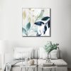 Wall Art 50cmx50cm Watercolour style leaves 2 Sets White Frame Canvas - Image 4