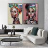 Wall Art 60cmx90cm African women 2 Sets Black Frame Canvas - Image 2