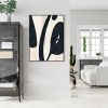 Wall Art 60cmx90cm Black Ink Black Frame Canvas - Image 2