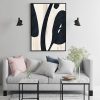 Wall Art 60cmx90cm Black Ink Black Frame Canvas - Image 3