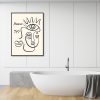 Wall Art 50cmx70cm Line Art By Pablo Picasso Black Frame Canvas - Image 2