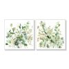 Wall Art 70cmx70cm Sage Garden By Carol Robinson 2 Sets White Frame Canvas