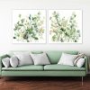 Wall Art 70cmx70cm Sage Garden By Carol Robinson 2 Sets White Frame Canvas - Image 2