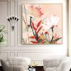 Wall Art 80cmx80cm Native Floral Gold Frame Canvas - Image 3