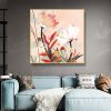 Wall Art 80cmx80cm Native Floral Gold Frame Canvas - Image 4