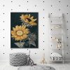 Wall Art 70cmx100cm Sunflowers Black Frame Canvas - Image 4
