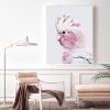 Wall Art 50cmx70cm Pink Galah White Frame Canvas - Image 2