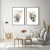 Wall Art 60cmx90cm Berries And Protea 2 Sets Black Frame Canvas - Image 2