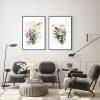 Wall Art 60cmx90cm Berries And Protea 2 Sets Black Frame Canvas - Image 3