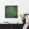 Wall Art 60cmx60cm Italian garden by Gustav Klimt Black Frame Canvas - Image 2