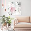 Wall Art 60cmx60cm Abstract Pink Grey 2 Sets White Frame Canvas - Image 5