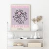 Wall Art 70cmx100cm Keith Haring Dancing Flower Wood Frame Canvas - Image 2