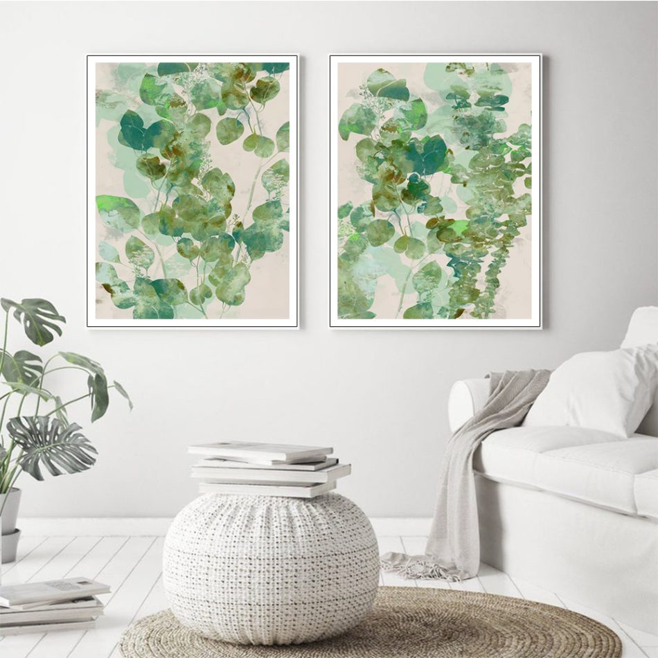 Wall Art 50cmx70cm Zanzibar Gem 2 Sets White Frame Canvas - Image 2