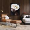 Wall Art 70cmx100cm Flower African Woman Black Frame Canvas - Image 3