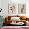 Wall Art 60cmx90cm Boho Botanical Art 2 Sets Gold Frame Canvas - Image 2