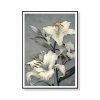 Wall Art 60cmx90cm Floral Lily II Black Frame Canvas