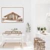 Wall Art 60cmx90cm Surf Cabin Wood Frame Canvas - Image 3