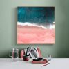 Wall Art 50cmx50cm Pink Sea Wood Frame Canvas - Image 2