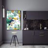 Wall Art 60cmx90cm Toucan plants Black Frame Canvas - Image 2